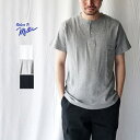 Robert P. Miller ロバートピーミラー ミラー 半袖Tシャツ ヘンリーネックTシャツ リブT パックT 針抜きリブ インナー メンズ 肌着 無地 ホワイト グレー ブラック ロバート・ピー・ミラー Panel-rib Henry S/S Tee パネルリブ ヘンリーネック 半袖 Tシャツ 111C