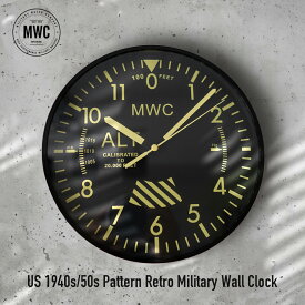 【あす楽】時計 おしゃれ 壁時計 壁掛け 掛け時計 ミリタリーウォッチカンパニー アルチメーター ウォールクロック ブラック 北欧 シンプル リビング 寝室 オフィス ガレージ MWC Limited Edition Altimeter Wall Clock black