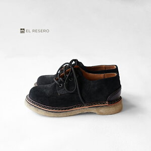 EL RESERO �G�����Z���@PLAIN TOE -BLACK SUEDE/CRAPE SOLE �v���[���g�D �}�E���e���u�[�c �u�[�c �X�G�[�h �����Y �V���v�� �y�����y�Ή��z