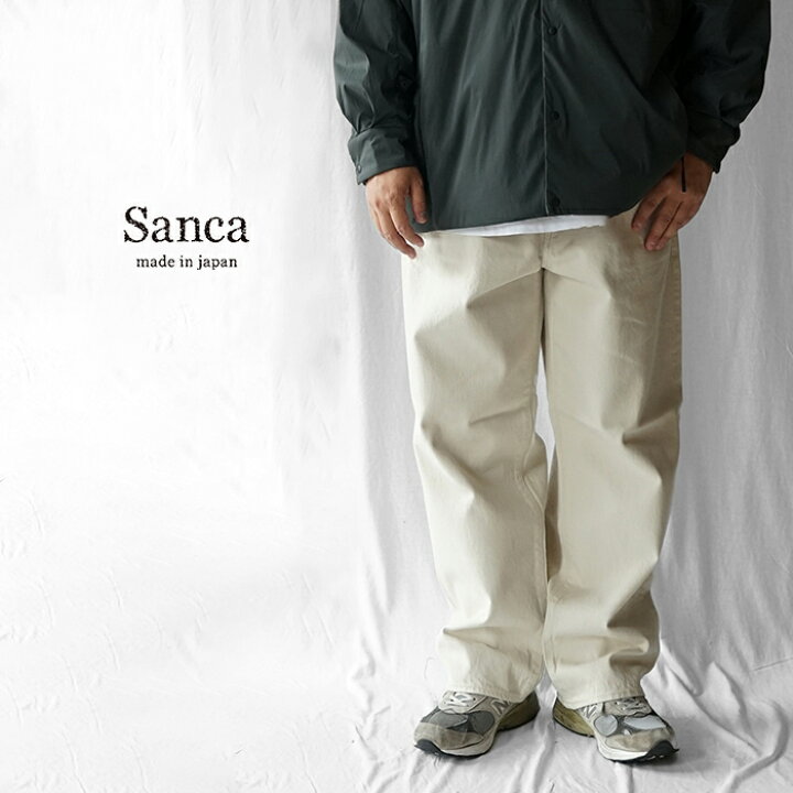 楽天市場】Sanca サンカ ジーンズ BEIGE DENIM 5P WIDE FIT ベージュ 