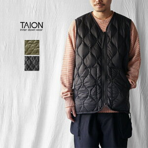 TAION �^�C�I�� �_�E�� �x�X�g MILITARY W-ZIP V NECK DOWN VEST SOFT SHELL �~���^���[ W�W�b�v V�l�b�N �_�E���x�X�g �\�t�g�V�F�� TAION-001ALSZML-1 �C���i�[�_�E�� �����Y ������� �u�����h �i�C���� �_�[�N