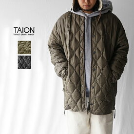 【30%OFFセール】TAION タイオン ダウン ジャケット ナイロン MILITARY M65 LINER W-ZIP DOWN JKT -SOFT SHELL ミリタリー M65ライナー Wジップ ダウンジャケット ソフトシェル TAION-M65LSZBML-1 M-65 防寒 暖かい 軽量 メンズ 男性 おしゃれ ブランド