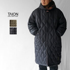 【30%OFFセール】TAION × Universal Works タイオン×ユニバーサルワークス ダウン コート REVERSIBLE DOWN MODS COAT リバーシブル ダウンモッズコート UW-TA-R106MJ アウター 防寒 メンズ おしゃれ ブランド ナイロン オリーブ ブラック 軽量 収納袋付き