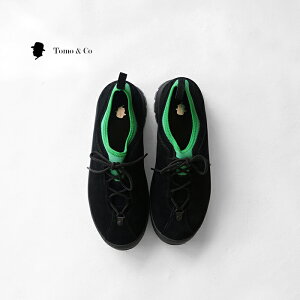�y30%OFF�Z�[���zTomo&Co �g���A���h�V�[�I�[ SHOELACE BAKE - BLACK×GREEN �V���[���[�X�x�C�N TMTK-S-0057 �X�G�[�h �l�I�v���[�� �g���b�L���O�V���[�Y �X�j�[�J�[ ���U�[�V���[�Y �v ���U�[ �V���[�Y 