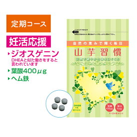 《定期コース》妊活応援 DHEA 様物質 ジオスゲニン 山芋 サプリ 葉酸 乳酸菌 たっぷり 配合 山芋習慣 サプリメント 1袋/124錠入/約1ヵ月分