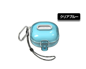 Samsung Galaxy Buds Live Buds Pro �P�[�X Galaxy Buds2 Pro �^�t�Ŋ�� 2�d�\�� TPU+PC �A�N�Z�T���[ CASE �ϏՌ� �����h�~ �Ɠ��ȃX�C�b�` ���S�ȃ��b�N�݌v ���[ �ی� �P�[�X �N���A �J�o�[ �X�g���b�v�t�� 