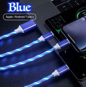 }`3C1 LED[dP[u CgAbv[d ԗp[dP[u USBP[u Type C Android iOSΉ  3in1 iphone iPad Lightning Andoroid [dP[u 3{[dP[u 3A }[d 