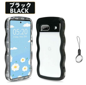 GooglePixel 10/10Pro スマホケース 耐衝撃ハイブリッド構造 カスタマイズ可能 ウェーブ形状グリップ クリア背面デザイン 多色展開 Pixel 7A/Pixel 8A/Pixel 9/Pixel 9Pro/Pixel 9A対応 ストラップ付きロック式