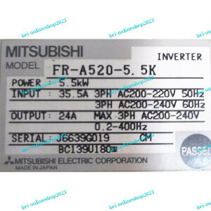 �y�V�i���K�i���������ō��zMITSUBISHI�O�H�d�@ FR-A520-5.5K�y6�����ۏ؁z