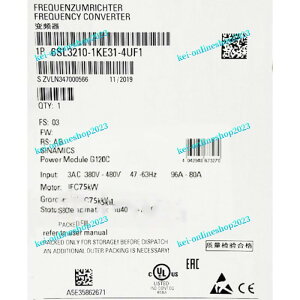 yViKiōzSIEMENS V[X Co[^ 6SL3210-1KE31-4UF1 G120C 480V 75KW y6ۏ؁z