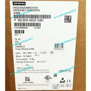 �y�V�i���K�i���������ō��zSIEMENS �V�[�����X �C���o�[�^ 6SL3210-1KE31-7UB1 G120C 480V 90KW ���y6�����ۏ؁z