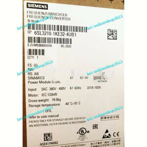 �y�V�i���K�i���������ō��zSIEMENS �V�[�����X �C���o�[�^ 6SL3210-1KE32-4UB1 G120C 480V 132kW ���y6�����ۏ؁z