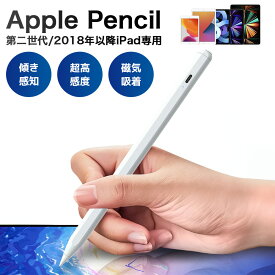 アップル ipad ペンシル 第2世代 アップルペンシル iPadペン ipad pencil 第二世代 パームリジェクション機能 傾き感知 磁気吸着機能対応 極細 超高感度 1.2mmペン先 軽量 シリカゲルペン先 2018年以降iPad 専用