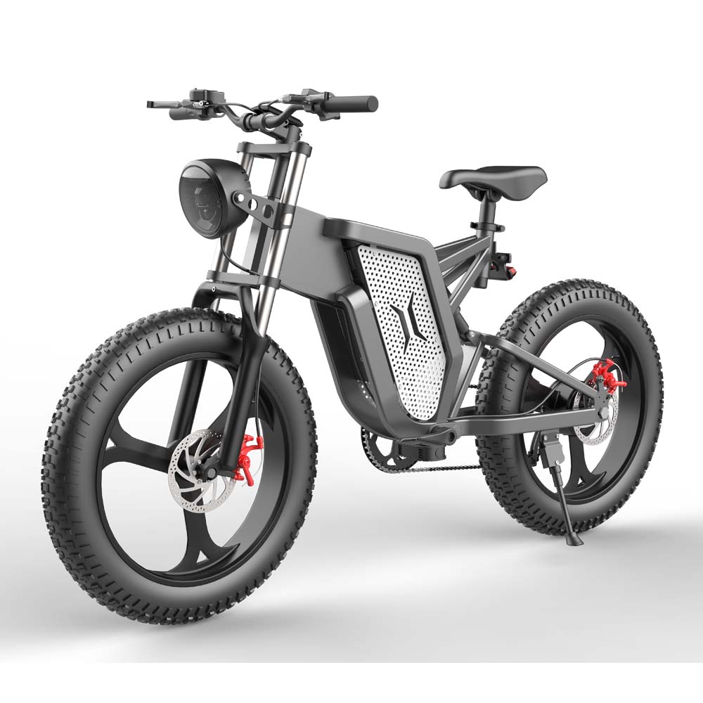 楽天市場】アクセル付き フル電動自転車 20インチ 自転車 モペット型 