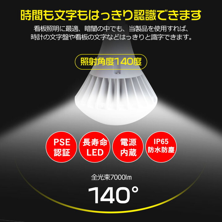 楽天市場】超爆光LEDチップ搭載 LEDバラストレスライト 消費電力 35W 