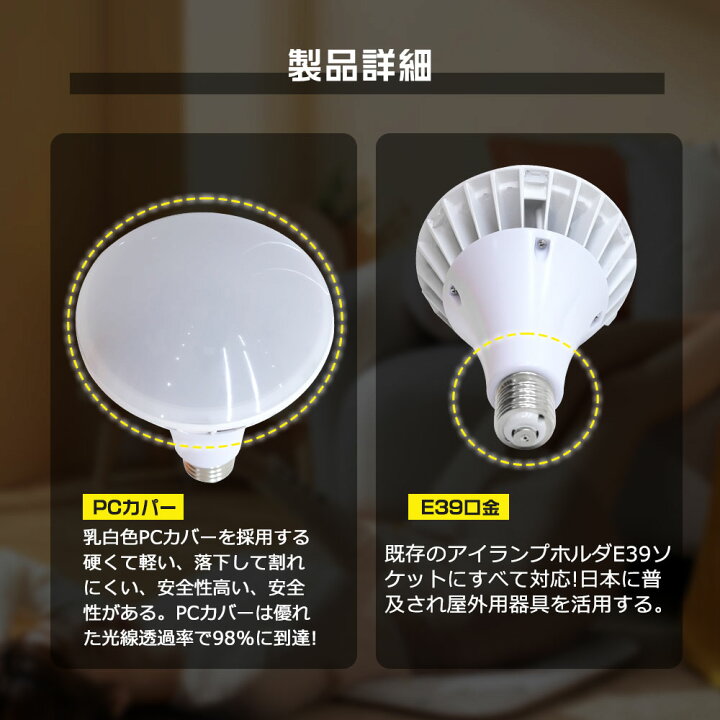楽天市場】PAR56型 70w形 全光束 高輝度 14000lm 高天井用LED照明 LED 