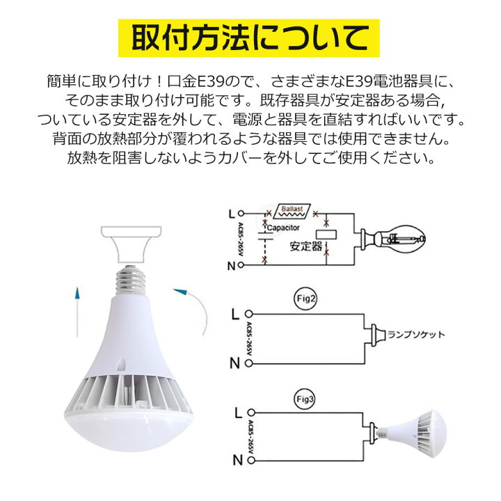 楽天市場】PAR56型 70w形 全光束 高輝度 14000lm 高天井用LED照明 LED 