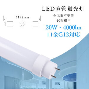 10�{���� LED�u���� 40W�^ ���ǌ`LED ���ǌ`�u���� LED���ǌu���� 40�^ ���� LED �u���� LED�u���� 40W�` ���� ����d��20W 3200LM G13���� T10 1198mm �O���[�� �C���o�[�^�[���A���s�b�h�� �S�H���s�v FL40 F