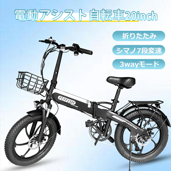 楽天市場】【公道可】2026新仕様 免許不要 20インチ FLYFISH 型式認定 
