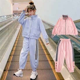 子供服 子ども用ジャージ セットアップ キッズ 女の子 長袖 春秋 上下セット トップス Tシャツ パーカー ロングパンツ スポーツウェア 運動着 おしゃれ 可愛い