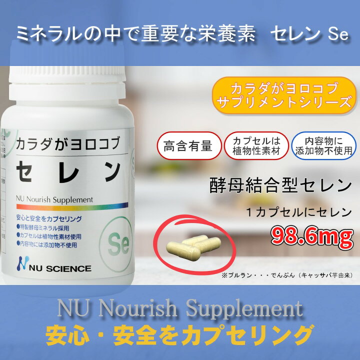楽天市場】ニューサイエンス カラダがヨロコブセレン サプリ カプセル 
