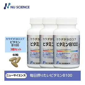 ニューサイエンス カラダがヨロコブビタミンB100 粒タイプ 60粒（1粒当たり1.35g) 約2ヵ月分 3個セット