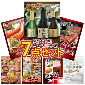 【ポイント10倍★9日から】景品 パネル 目録 7点セット 日本酒 大吟醸 飲み比べ 黒毛和牛 すきやき肉 十勝 ウィンナー 北海道 ラーメン 王様のバスタオル ビンゴ 結婚式 二次会 披露宴 会社イベント ゴルフコンペ 忘年会 抽選会