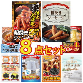 【ポイント10倍★9日から】景品 パネル 目録 8点セット ウインナー1kg ソーセージ 北海道 ほたて貝柱 北海道 味噌 ラーメンセット 選べる 便利家電 ビンゴ 結婚式 二次会 披露宴 会社イベント ゴルフコンペ 忘年会 抽選会