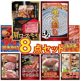 【ポイント10倍★9日から】景品 パネル 目録 8点セット 松阪牛 肩ロース モモ 国産 ふぐ刺し 選べる 蟹 神戸牛 切り落とし 選べる ブランド 和牛 ビンゴ 結婚式 二次会 披露宴 会社イベント ゴルフコンペ 忘年会 抽選会