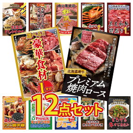 【ポイント最大20倍★10日迄】景品 パネル 目録 12点セット 北海道 牛 焼肉 ロース 選べる 豪華食材 1kg 黒毛和牛 1kg 紅ズワイガニ 1kg 松阪牛 切り落とし ビンゴ 結婚式 二次会 披露宴 会社イベント ゴルフコンペ 忘年会 抽選会