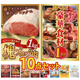 景品 パネル 目録 10点セット 黒毛和牛 サーロイン 塊ブロック 1kg 選べる 豪華食材 1kg 選べる 宮崎牛 宮崎牛 すきやき肉 北海道 ラーメン ビンゴ 結婚式 二次会 会社イベント ゴルフコンペ 忘年会 抽選会