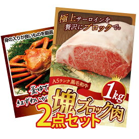 景品 パネル 目録 2点セット 黒毛和牛 サーロイン 塊ブロック 1kg 紅ズワイガニ 1kg ビンゴ 結婚式 二次会 披露宴 会社イベント ゴルフコンペ 忘年会 抽選会
