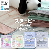 【2種4柄展開】スヌーピーおぼろタオルケット 気持ち良い 肌触り 冷房対策 シングルサイズ KIDSサイズ 寝…