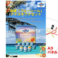 ゴルフコンペ 結婚式 披露宴 景品 パネル 目録 沖縄 「ブルーシール」 アイスギフトセットA3景品パネル＆…