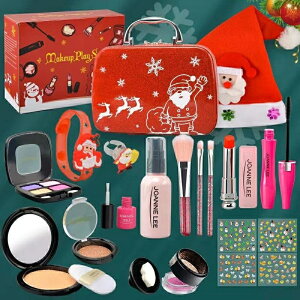 お化粧セット 21点セット クリスマス プレゼント メイクおもちゃ 化粧おもちゃ 女の子 子供用 メイクアップセット 収納ボックス付き 化粧バッグ かわいい 20点セット