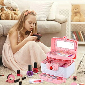 「動画あり ラッピング対応」 メイクおもちゃ 子供用 メイクセット メイクボックス 化粧おもちゃ 子供用 キッズ コスメセット 女の子おもちゃ ごっこ遊び キッズコスメセット ままごと