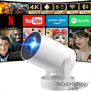 2026�N�V���i �Z�œ_ 4K�v���W�F�N�^�[ �|�[�^�u�� �~�j �X�}�[�g�v���W�F�N�^�[ Android���� �t��HD�i1080P�j�Ή�4K�掿 500ANSI���[���� Wi-Fi6��Bluetooth5.4���� �I�[�g�L�[�X�g�[���␳ �ő�110�C���`