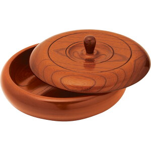 小田原本けやき 6寸 菓子器 蓋付き 木製 おもてなし お菓子入れ 来客用 プレゼント ギフト 贈り物 AL-56