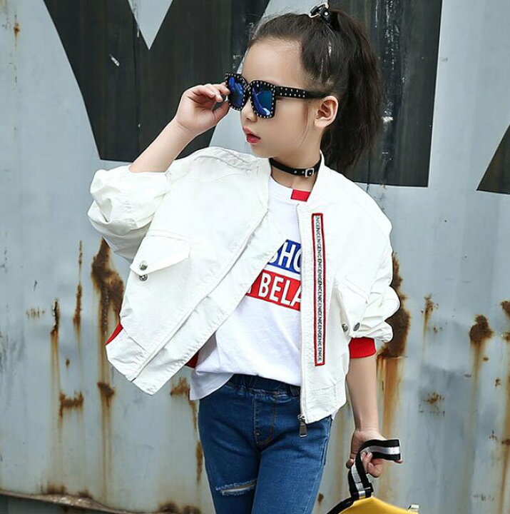 楽天市場 韓国子供服 子ども服 送料無料 ファッション 春 秋 冬 かわいい 子供服 女の子 カジュアル ナチュラル ジャージ キッズ 女の子 男の子 アウター スカジャン スタジャン ジャージ スポーツ 1 130 140 150 160 ブルゾン ジャケット 合わせやすい