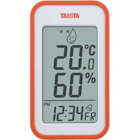 タニタデジタル温湿度計 OR オレンジ 温度計 湿度計 快適指数 デジタル 目覚ましアラーム付き