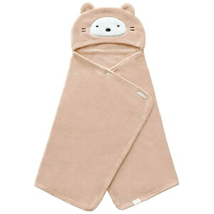 【10月1日~31日まで エントリーでポイント最大10倍】シービージャパン すみっコぐらし湯上りタオル しろくま フード付タオル ラップタオル キッズ キャラクター プール マイクロファイバー
