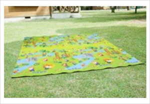 【10月1日~31日まで エントリーでポイント最大10倍】ユーザー クッション レジャーシート ファンファンパーク U-Q372 Mサイズ 180×180 約2畳 ペグ&半透明収納バッグ付 4979305090473 お花見 キャンプ