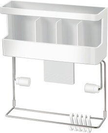 アスベル ポゼ 冷蔵庫サイドラック マグネット ホワイト K134113 4974908411397 キッチン収納 冷蔵庫 強力吸着 貼ってはがせる 位置変え自由