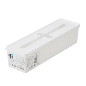 【10日まで、最大ポイント10倍】イノマタ化学(株) プルアウトボックスLL WH ホワイト キッチン収納 ポリ袋ケース 水切りネットケース シンプル