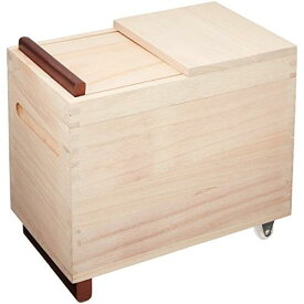 オスマック 桐製 Rice Box 5kg用 キッチン用品 米びつ 米櫃 木製 湿気防止 桝付き ライスストッカー ナチュラル