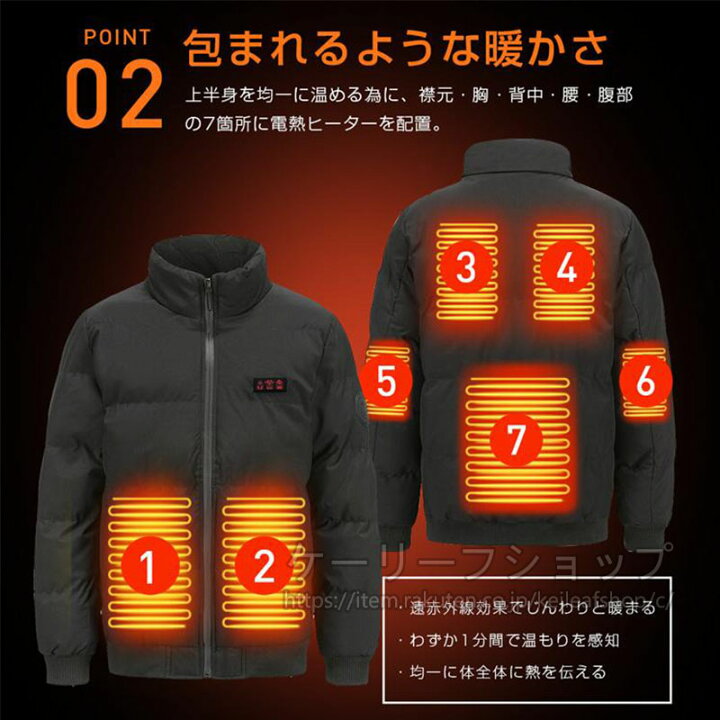 楽天市場】【PSE認証】電熱ジャケット 日本製ヒーター バッテリー付き  
