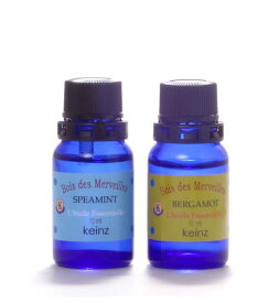 keinz エッセンシャルオイル「スペアミント10ml＆ベルガモット10ml」2種1セット　ケインズ正規品 製造国アメリカ　完全無添加精油　人工香料は使っていません。