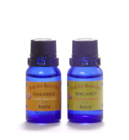 keinz エッセンシャルオイル「タンジェリン10ml＆ベルガモット10ml」2種1セット　ケインズ正規品 製造国アメリカ　水蒸気蒸留法　完全無添加　人工香料は使っていません。