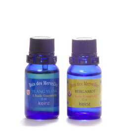keinz エッセンシャルオイル「イランイラン10ml＆ベルガモット10ml」2種1セット　ケインズ正規品 製造国アメリカ　水蒸気蒸留法（ベルガモットは圧搾法）　完全無添加　人工香料は使っていません