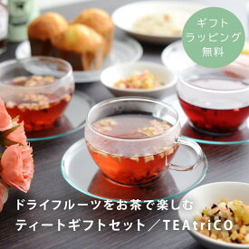【ギフトラッピング無料】 ティートリコ フルーツティー ドライフルーツ 三種セット 食べる紅茶 母の日 贈り物 ギフト プチギフト てのひらギフト ／果物の味わい　ドライフルーツティーセット